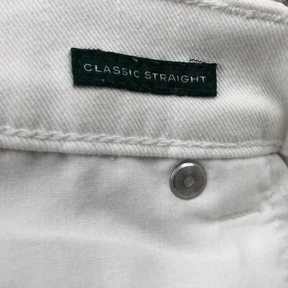 Lauren Ralph Lauren Womens Jeans Size 8 Classic Straight Casual White Denim - Picture 7 of 16